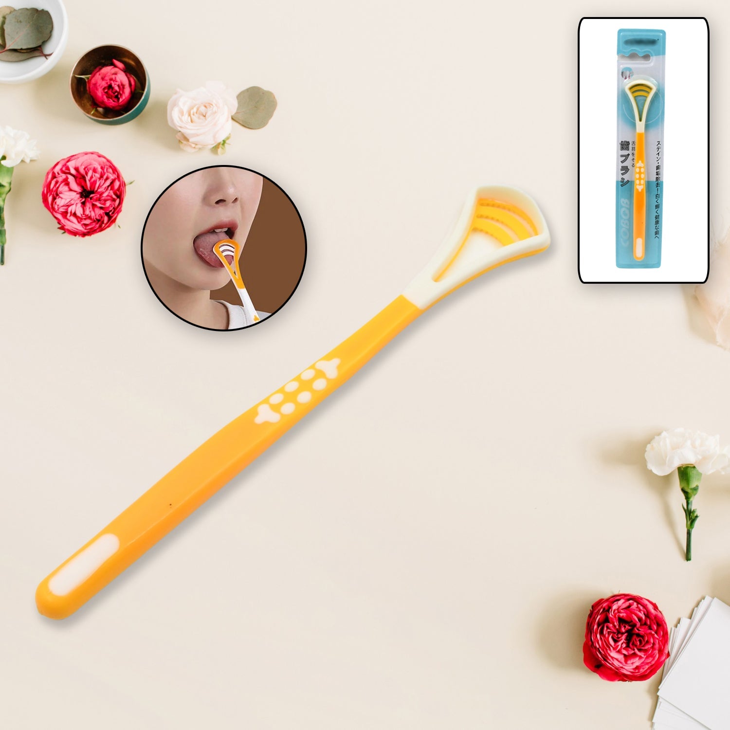 Tongue Scraper & Brush for Fresh Breath (1 Pc) Tongue Scraper & Brush for Fresh Breath (1 Pc)